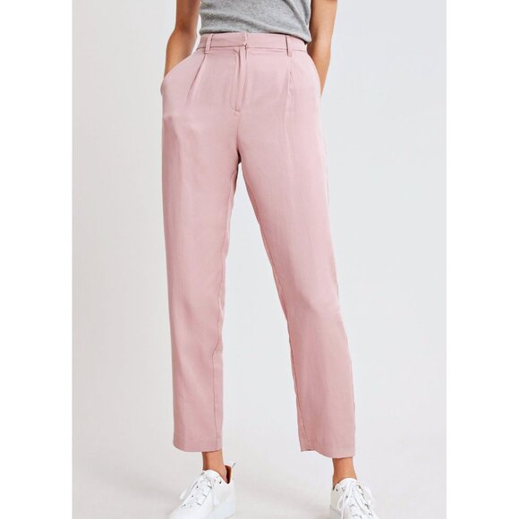 Samsoe Samsoe Straight Fit Stamford Pants Trousers Woodrose Pink Lyocell S - Picture 2 of 14